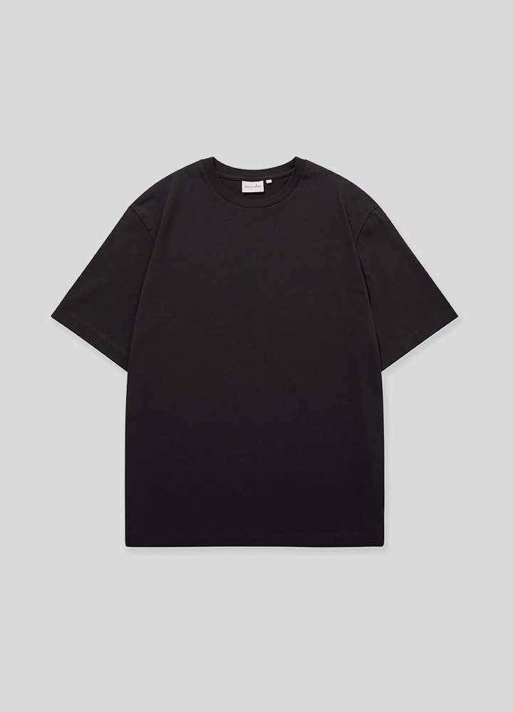레귤러핏 크루넥 티셔츠 M (BLACK)