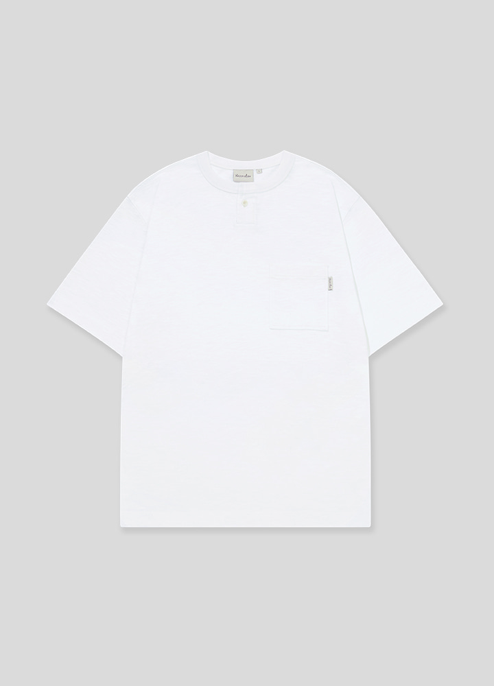 헨리넥 티셔츠 M (WHITE)